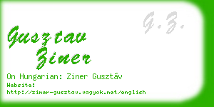 gusztav ziner business card